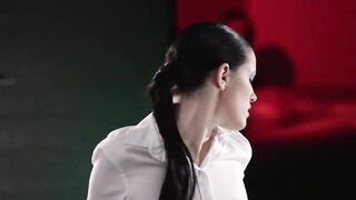 Lingerie and thong-on