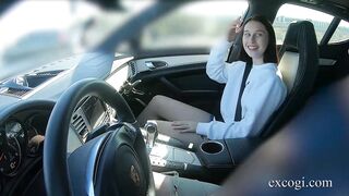 Porcelain skinned hawt teen picked up in sorts car