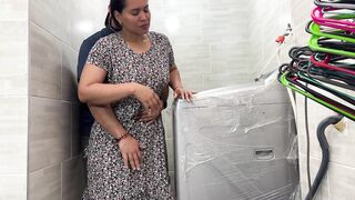 Stepson fucks me in the laundry room while his dad goes out to the supermarket- CulonaArdiente32