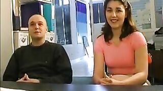 French brunette in stockings gets anal fucked