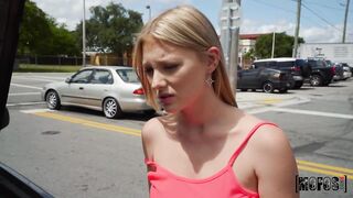 Creme freiche in pov for stranded blonde teen