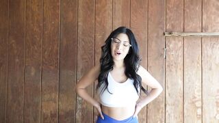 “Cum in my precious-looking little mouth” - FUCKING MY CONTRACTOR IN A BARN