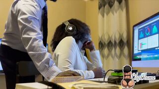 Sneaky office doggy ends in cum on ass while cheating with my boss at work