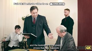 MATURE4K. Mature woman with big breasts cheated on her husband and ended up in court