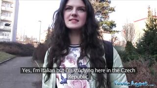 Public Agent Italian loves sucking and riding dong in public