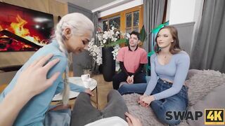 SWAP4K. A kinky couple had a hard 3-some with a hot beauty. Hot sex with Veronica Leal & Stacy Cruz