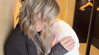 Wife screws two cocks after night out before being covered in cum / Hotwife