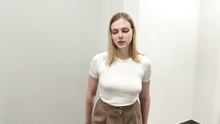 MY RECENT UPSTAIRS NEIGHBOR TURNED OUT TO BE A SLUT AND SPREAD HER LEGS IN THE HALLWAY - PUBLIC SEX