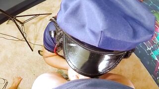 IMPREGNATE ME - Ebony Cop Bitch Takes Intentional Semen from MASSIVE White Weenie