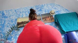 Amateur with Big Ass in Red Leggings Gets Fucked by Personal Tutor