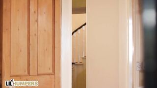 LIL Humpers - MILF Georgie Lyall Catches her Daughter's Study Friend Humping a Pillow and Joins in