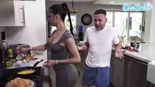 Hawt MILF Housewife Latin chick Screws Step Son Has Epic Squirting Shaking Orgasm