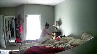 Spied masterbation creamy snatch on sextoy