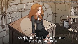 Bulky chap destroys teen cunt (Hagrid and Hermione)