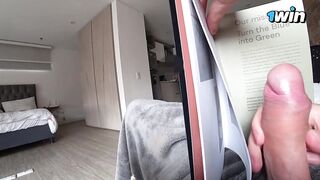 WANG FLASH. Hotel Maid Watching Me Jack Off and showed big ass MILF