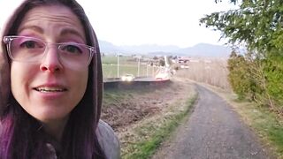 Intimate Side-of-the-road Pee at Sunset