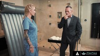 Masseuse Closes Her Arrogant Client Mouth With Sex PART 1