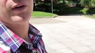 French Chap Picks up Big Tits Golden-Haired on the Streets of Paris