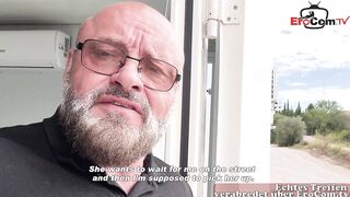 German Teen tgirl Gianina TS Outdoor anal pick up on vacation