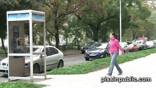 Mad Czech Cuties are Peeing in the Midst of the City and get Caught