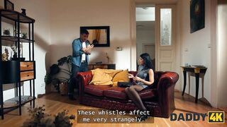 DADDY4K. My GF thought I didn't know she drilled my stepdad. Sexy video with Asandra Dewy