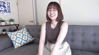 A Calm, Glasses-Wearing Cutie With Big I-Cup Melons Applied For A Job. She Feels So Worthwhile On Set That She Squirts All Over The Place