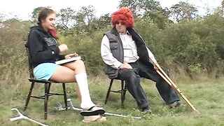 Olds Fuck Dolls - 18yo Girl Kitty Salieri Screwed Hard by Old Lecher Tim Wetman in a Park in the City