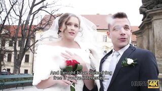 HUNT4K. Rich Guy Pays well to Bang Hawt Young Hottie on her Wedding Day