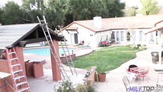 MILFTRIP Thick Ebony MILF Deep Throats Big White Penis