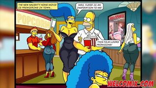 Fucking his wife at the cinema! Simptoons