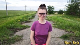 cute hotty in glasses gives a good oral job-sex and loves ace screw on a motorcycle
