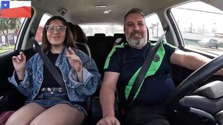 Model Infinitha hitchhiked in Santiago, Chile and sucked on the city streets.