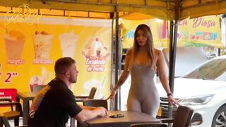 MILF stepmom convince a foreigner client to screw in her house whilst her husband is not there