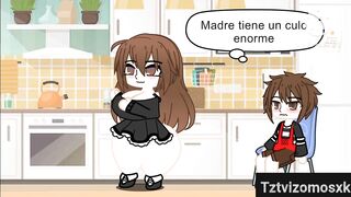 Boy masturbates during the time that thinking about his huge fantasy (Gacha Club)