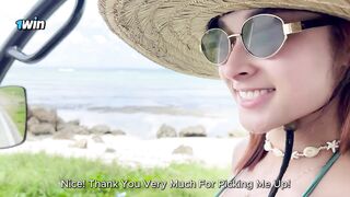 Tourist CREAMPIES beautiful COLOMBIAN honey on an island! - Abella olsen