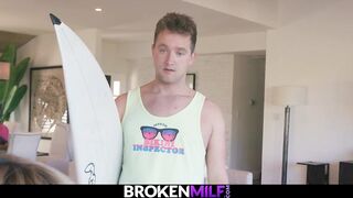 Concupiscent Step-Mommy Dana DeArmond Seducing her Sinless Surfer Step-Son