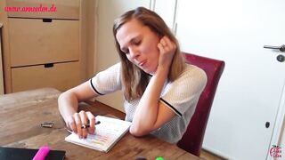 Banging instead of Studying - Cute Student is Allowed to Lick Cum