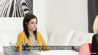 FULL MOVIE SCENE - Lesbian FANTASY fulfilled on the casting bed - Female Agent