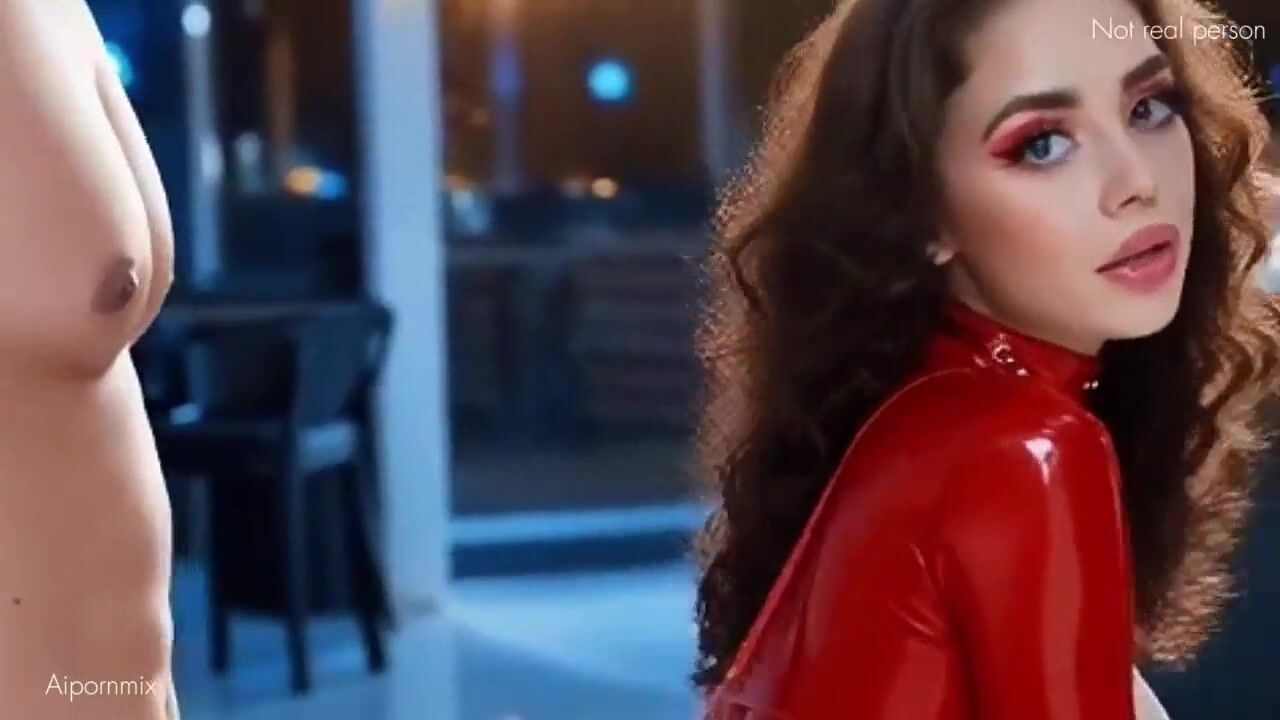 Hot red latex wearing Girl Get Anal hard sex-Virtual Sex-Aipornmix[Generated Ai]