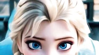 Looks like Queen Elsa is training hard. What's this hottie training for? AI-generated
