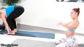 MommysGirl Vanna Bardot has a Hardcore Fingering Yoga Training with Hot MILF Ryan Keely